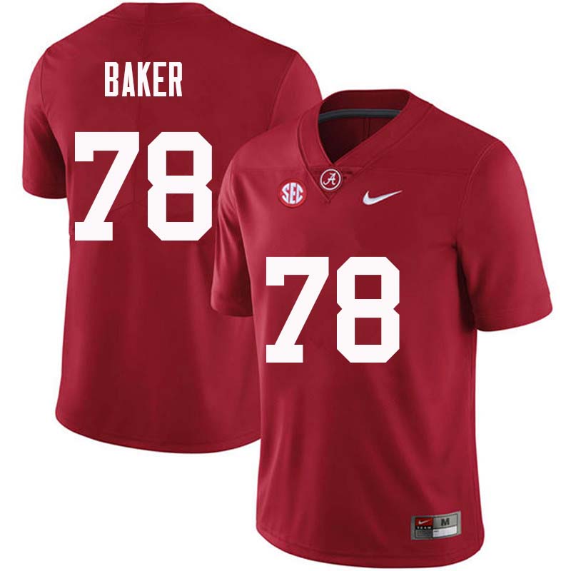 Alabama Crimson Tide Men's Elliot Baker #78 Crimson NCAA Nike Authentic Stitched College Football Jersey QI16U70VJ